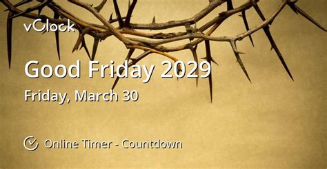Good Friday 2029 .